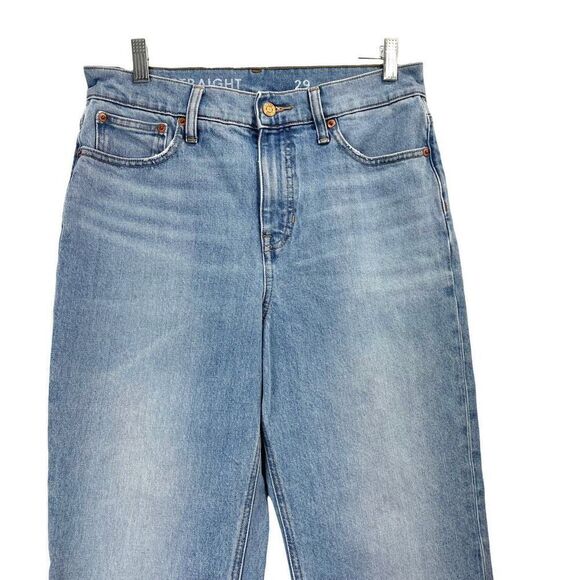 J. Crew High-rise '90s classic straight jean in Scuttle wash Sz 29 - Picture 2 of 7